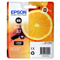 Original Tintenpatrone schwarz hell Epson C13T33414012/33 schwarz foto