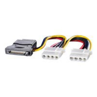 ROLINE Y-Adapterkabel SATA / 3x 4 pol. HDD 0,2m