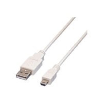 VALUE USB 2.0 Kabel Typ A - 5-Pin Mini weiss 1,8m