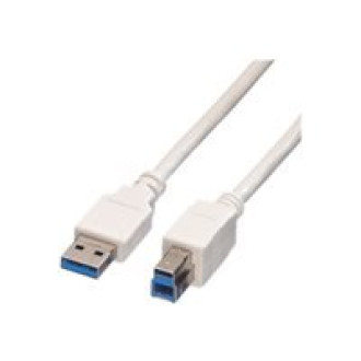 VALUE USB 3.2 Gen 1 Kabel Typ A-B weiss 3m