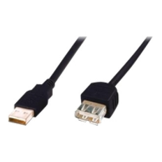 ASSMANN USB2.0 Verlaengerungskabel 1,8m USB A/M zu A/F bulk schwarz