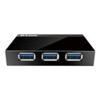 D-LINK DUB-1340 4-Port USB 3.0 Hub bis zu 5 Gbit/s zur Erweiterung von PC/Laptop mit vier USB 3.0 Ports inkl. Steckernetzteil