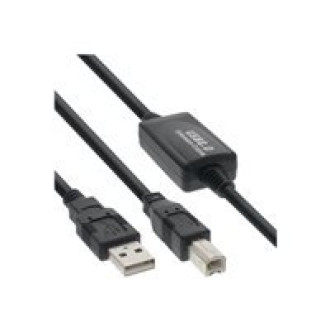 INLINE USB 2.0 Aktivkabel mit Signalverstaerkung St A an St B 10m