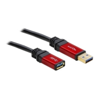 DELOCK Kabel USB 3.0 rot Verlaengerung 3.0m