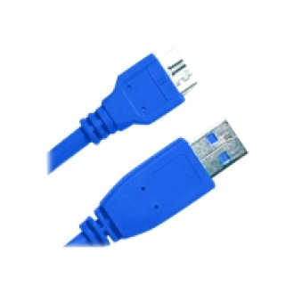 JOUJYE USB 3.0 Kabel Stecker A / Stecker Micro B 0,5m Super Speed doppelte Abschirmung blau