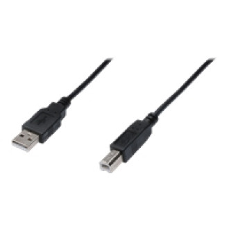 ASSMANN USB2.0 Anschlusskabel 3m USB A zu USB B schwarz