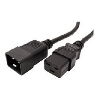 ROLINE Netzkabel Stecker C20 - Buchse C19 schwarz 3m