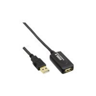 INLINE USB 2.0 Aktiv-Verlaengerung 25m InLine mit Signalverstaerkung / Repeater Stecker A an Buchse A 25m