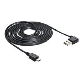 DELOCK Kabel EASY USB 2.0-A 90G gewinkelt > Mini USB 5 Pin Stecker/Stecker 5 m