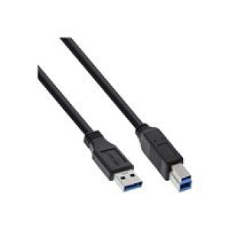 INLINE USB 3.0 Kabel A Stecker an B Stecker schwarz 1m