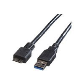 ROLINE USB 3.2 Gen 1 Kabel A ST - Micro B ST schwarz 0,8m
