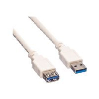 VALUE USB 3.2 Gen 1 Kabel Typ A-A ST/BU weiss 0,8m