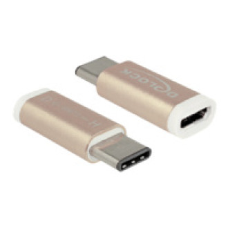DELOCK Adapter USB Type-C St Host > USB Micro B Buchse Device kupferfarben