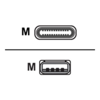 PARAT USB Daten-/Ladekabel - USB Typ-A auf USB-C - Länge 1,0m - schwarz