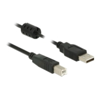DELOCK Kabel USB 2.0 Typ-A Stecker > USB 2.0 Typ-B Stecker 5,0 m schwarz