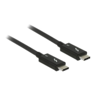 DELOCK Kabel Thunderbolt 3 USB-C Stecker > USB-C Stecker passiv 0,5 m 5 A 40 Gb/s schwarz