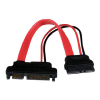 STARTECH.COM 6in Slimline SATA to SATA Adapter with Power - F/M