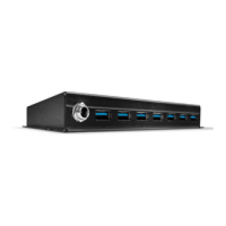 LINDY USB 3.0 Industrie Hub 7 Port, Mettallgehaeuse