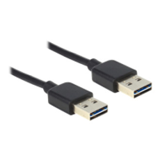 DELOCK Kabel EASY USB 2.0-A Stecker > Stecker schwarz 1m