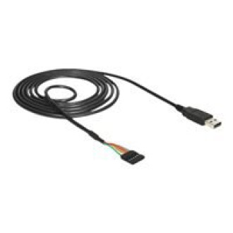 DELOCK Adapterkabel USB > Seriell-TTL 6 Pin Pfostenbuchse 1,8m 3,3 V 2,54 mm Raster