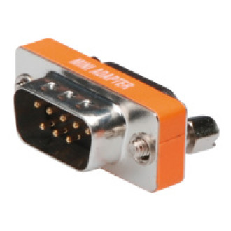 DIGITUS Null Modem Adapter D-Sub9 Metallgehäuse M/F mit Sechskantmuttern