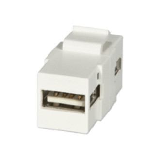 LINDY USB A Doppelkupplung F/F Keystone Modul fuer Wanddosen