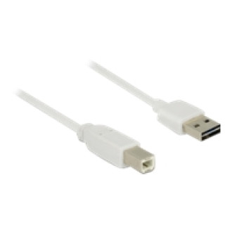 DELOCK Kabel EASY-USB 2.0 Typ-A Stecker > USB 2.0 Typ-B Stecker 3 m weiss
