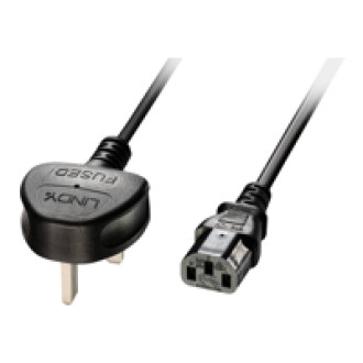 LINDY 2m IEC-Netzkabel UK