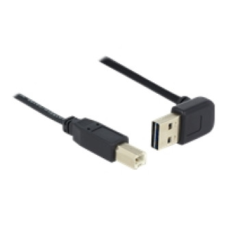 DELOCK Kabel EASY-USB 2.0 Typ-A Stecker gewinkelt oben / unten > USB 2.0 Typ-B Stecker 3 m