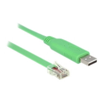 DELOCK Adapter USB 2.0 Typ-A Stecker > 1 x Seriell RS-232 RJ45 Stecker