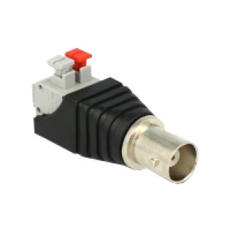 DELOCK Adapter BNC Buchse > Terminalblock mit Drucktasten 2 Pin