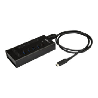 STARTECH.COM USB Hub 7 Port - Metall - USB-A zu 3x USB-C und 1x USB-C - USB 3.0 - Industrieller USB Hub - USB Hub mit Typ C