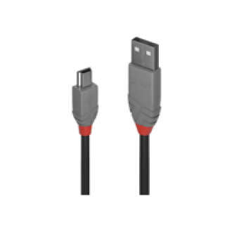 LINDY 1m USB 2.0 A/Mini-B Anthra Line