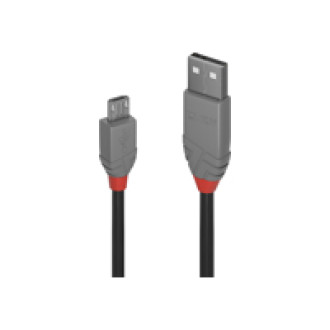 LINDY 1m USB 2.0 Typ A/MicroB AnthraLine