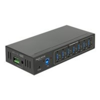 DELOCK Externer Industrie Hub 7 x USB 3.0 Typ-A mit 15 kV ESD Schutz