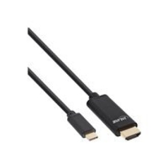 INLINE USB Displaykabel USB Typ-C Stecker zu HDMI Stecker DP Alt Mode 4K2K schwarz 1m