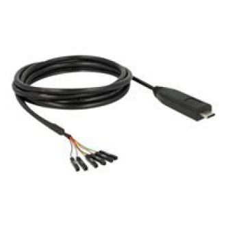DELOCK Konverter USB Type-C 2.0 Stecker zu LVTTL 3,3 V 6 Pin Pfostenbuchse einzeln 2,0m