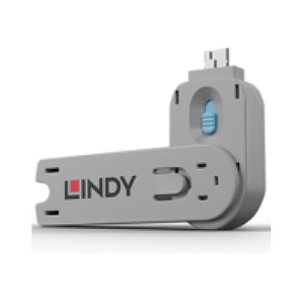 LINDY Schlüssel USB Port Schloss blau