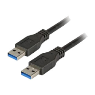 EFB USB3.0 Anschlusskabel Stecker Typ-A auf Stecker Typ-A Premium Schwarz 3m