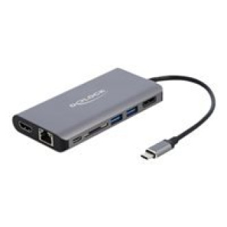 DELOCK USB Type-C Dockingstation 4K - HDMI / DP / USB 3.0 / SD / LAN / PD 3.0