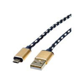 ROLINE GOLD USB 2.0 Kabel Typ A ST - Micro B ST reversibel 1,8m