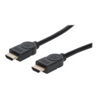 MANHATTAN Premium HDMI-Kabel mit Ethernet-Kanal 4K60Hz 18 Gbit/s Bandbreite HDMI-Stecker auf HDMI-Stecker geschirmt schwarz 3m