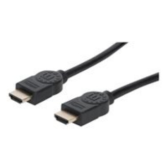 MANHATTAN Premium HDMI-Kabel mit Ethernet-Kanal 4K60Hz 18 Gbit/s Bandbreite HDMI-Stecker auf HDMI-Stecker geschirmt schwarz 5m