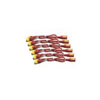 APC Power cable power IEC 60320 C13 locking to IEC 60320 C14 locking 60cm red pack of 6