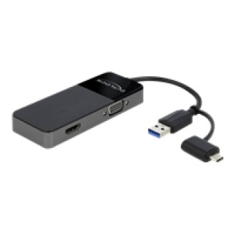 DELOCK Adapter USB 3.0 zu 4K HDMI + VGA