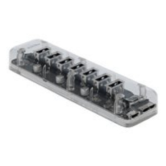 DELOCK Externer USB 3.0 Hub mit 7 Ports transparent