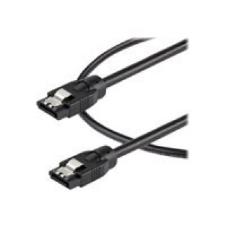 STARTECH.COM 0.6m Round SATA Cable - Latching Connectors - 6Gbs SATA Cord - SATA Hard Drive Power Cable