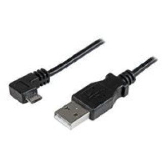 STARTECH.COM 0.5m Right Angle Micro USB Cable - USB to Micro USB Cable - USB Charger Cable - Charge and Sync - 24 AWG