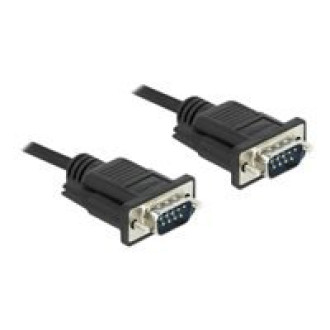 DELOCK Seriell Kabel RS-232 Sub-D9 Stecker zu Steckermit sch malem Steckergehäuse 1m