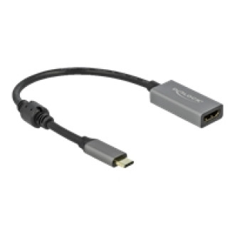 DELOCK Aktiver USB Type-C zu HDMI Adapter DP Alt Mode 4K 60Hz HDR